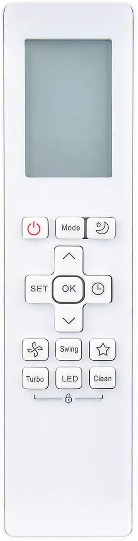 RG10B(G)/BGEF Replace AC Remote Control Compatible with Midea/Samsung/Cooper & Hunter/Carrier/Perfect Aire/SystemAir/Sharp/Electrolux Mini Split A/C Wall Mount Ductless Air Conditioner & Heat Pump