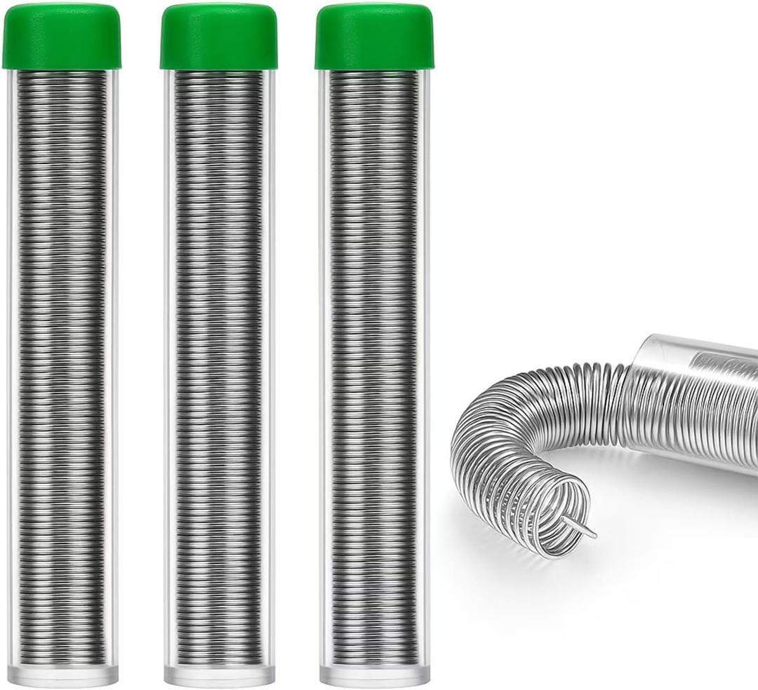 3Pcs Solder Wire Leadfree,High Purity Tin Rosin Core Solder for Electronic Electrical Soldering Components Repair,Low Residue (1.2mm 42g)