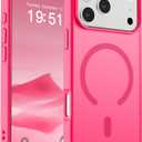 SUPFINE Magnetic for iPhone 17 Pro Max Case (Compatible with MagSafe)(Military Grade Drop Protection) Translucent Matte Shockproof with Anti-Fingerprint Phone Cover 2025,Hot Pink