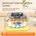 HOWOOlUA 12 Egg Incubator for Hatching Eggs with Auto Turn, Temp & Humidity Control, Built-in Candler Large Capacity Egg Incubator for Chicken Duck Goose Eggs (Yellow)