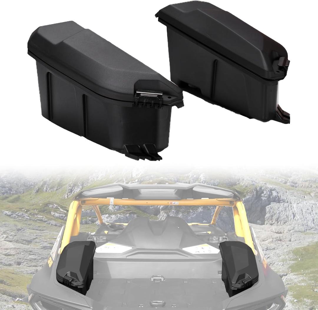 HAKA TOUGH13.5L Side Storage Cargo Box for 2024+ Can-Am Maverick R Accessories, Side Cargo Storage Trunk Box for 2024+ Can Am Maverick R X RS Accessories, Replace #715007372 (2pcs)