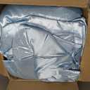 MR&HM Satin Comforter Queen 7 Pieces - Luxurious Pinch Pleat Bedding Set with Comforter, Flat Sheet, Fitted Sheet, Pillowcases & Shams, Super Silky Soft Bed Set for All Season (Queen, Light Blue)