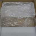 Sooyee Clear Acrylic Tray Decorative, 16" x 12" Plastic Serving Trays for Coffee Table, Kitchen, Bathroom, Food, Vanity Countertop, Large Ottoman Tray with Handles