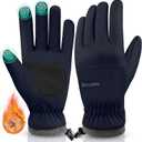 ihuan Winter Waterproof Ski Gloves Men Women, Snow Warm Cycling Cold Weather, Driving Biking Running (Large, Blue)