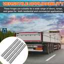 Zonon 4 Pack Weld on Trailer Gate Hinge 10 Inch, Heavy Duty Greasable Ramp Door Hinges, 500 Lbs Capacity, Zinc Plated