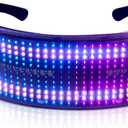Customizable LED Glasses, Bluetooth Light up Glasses for Raves, Festivals, Birthday