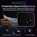 2 x XXL Gaming Mouse Pad, Large Mouse Pad, Office Mat, Non-Slip Rubber Base – Extra Large Size: 35.1 x 15.8 (Black)