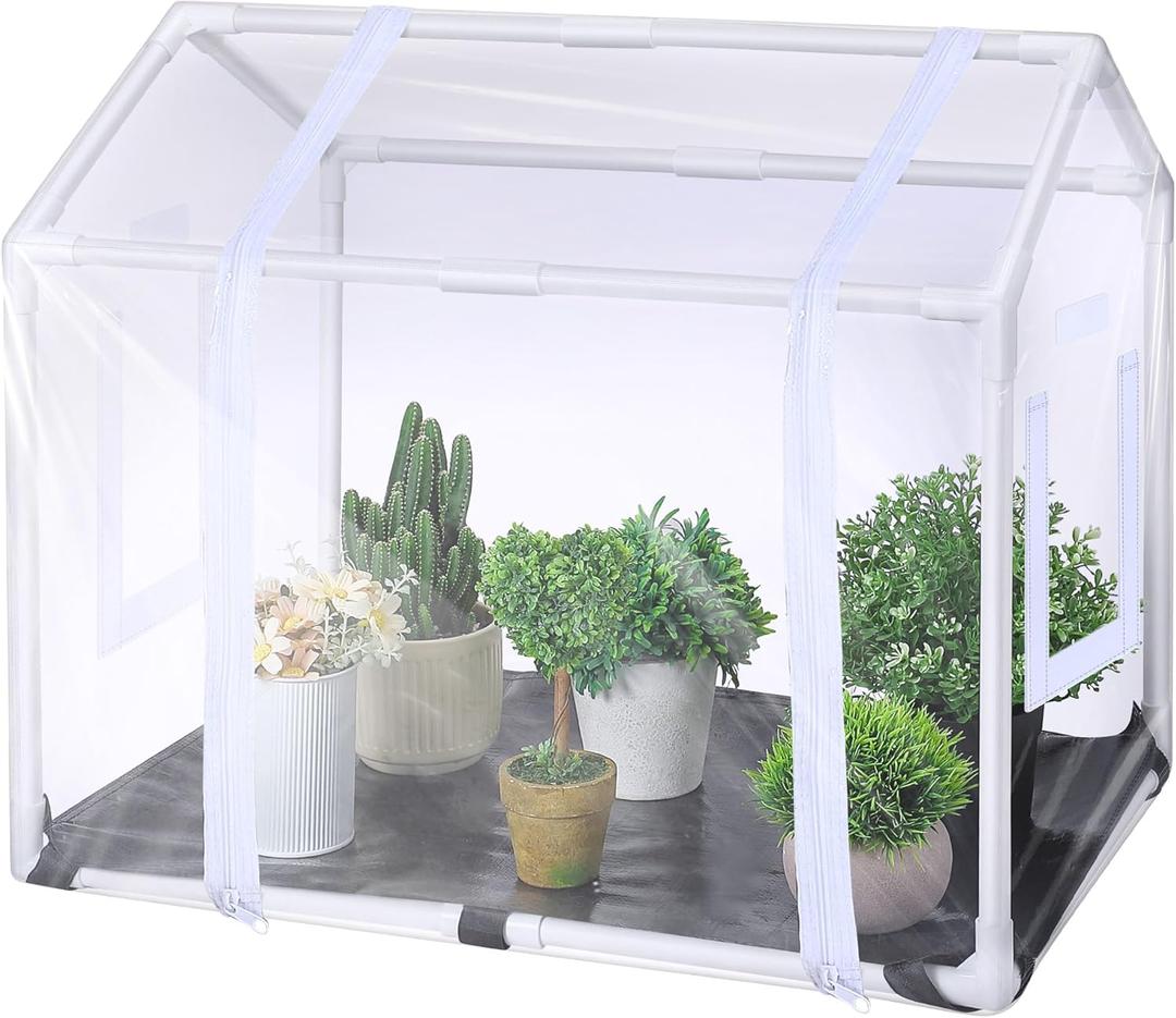 Mini Greenhouse for Indoor Plants, Fully Enclosed Mini Indoor Greenhouse with Top Opening, Waterproof Small Indoor Greenhouse for Nursery & Germination