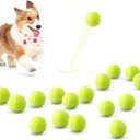 SOCO 16 Pack Small Tennis Balls for Pet Playing Fecth, 2 inch Dog Training Tennis Balls for Mini Size Dogs, Interactive Dog Playing Balls Fits All 2 inch Dog Ball Launchers (2.0'' - 16 Pack)