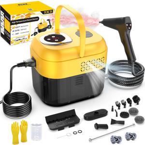 DXD Handheld Steam Cleaner,New Generation 2500W High Pressure Steam Cleaner for Home,1700ML Large Tank Portable Steamer for Cleaning,10s Rapid Heating,21pcs Accessories,for Car,Home Grease Detailing
