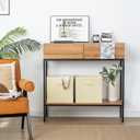 StorageWorks Beige Storage Cubes, 13x13 Storage Cube Bins with Handle, Cube Storage Organizer Bins for Shelves and Closet, Collapsible Storage Bins, 4-Pack