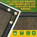 Privacy Fence Screen,with Gloves, 4X50FT Heavy Duty 220GSM 98% Blockage Privacy Screen Fence for Outdoor Wall Garden Yard Backyard (Brown)