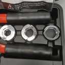 HHEWLEE Pro Press Copper Crimper Propress Tool with 4 Jaws 1/2", 3/4", 1",1-1/4", Battery Powered Crimping Tool 42KN for US Standard Copper Pipe or Stainless Steel Tube, Suitable for Plumber(HZT-50B)