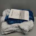 Electric Heated Blanket Throw Size - 50"x60", Soft Flannel Heating Blanket, 4 Heating Levels, 3 H Auto Shut Off, Breathable Warm and Washable for Sofa, Lake Blue