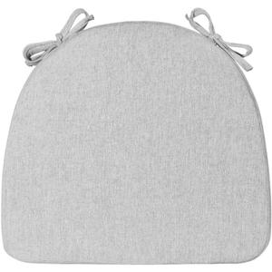 Chair Cushions Set of 1, U-Shaped Seat Cushion for Chair, Non Slip Chair Pads with Ties, 17" x 16" x 2", 40D Foam, Removable Washable Cover, Seat Cushions for Kitchen Chairs, Light Grey