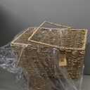 Household Essentials Wicker Stair Basket with Handles, Handwoven Seagrass, Natural