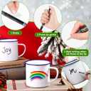 Hoolerry 32 Pieces Painted Mug Decorating Kit DIY Coffee Mug Painting Kit Graduation Personalized Cup You Can Decorate Coffee Design Your Own Cup for Craft Decor Drinking Christmas Father's Day