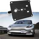 Anti-Theft License Plate Holder Compatible with 2017-2023 Tesla Model 3, Front Tow Hook License Plate Bracket Mounting Kit, No Drill Bumper Frame
