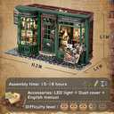 Lannso DIY Dollhouse Miniature Kit, Doll House Kit with Dust Proof Cover, Magic Wand Shop, Mini Handmade Wooden Dollhouse Toys for Adult Gift(F32)