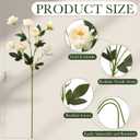 6 Pcs Artificial Peonies Stems Flowers 32", Real Look Large Faux Silk Peony Bouquet 42 Heads Total for Vase Filler, Farmhouse & Rustic Home Decor, Realistic Wedding Centerpieces - Beige