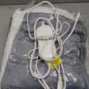 Homemate Heated Blanket Electric Throw - 50"x60" Heating Blanket Throw 1/2/4/6/8 Hours Auto-Off 10 Heat Level Over-Heat Protection Flannel Sherpa ETL Certification (01 - Light Grey)