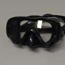 Ocean Owl Oversize Lens Ideal for Larger Faces Scuba Mask, Large Dive Mask, Snorkeling Mask (All Black)