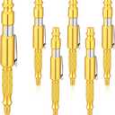 6 Pcs 1/4" I/m Type Adjustable Pocket Plug Air Blow Gun Air Blower for Compressor Nozzle Blow Gun Portable Blower Pen for Dust Cleaning(Gold)