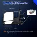 ECCPP Driver Side Mirrors, Left Rear View Mirrors fit 2003-2013 For Ford E-150 E-250 2004-2013 For Ford E-350 E-450 Super Duty E-450 Power Heated Manual Folding, 38.5 cm x 42 cm x 17.5 cm