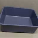 Stainless Steel Cat Litter Box,Metal High Sided Litter Box,Extra Large Open Pan,Rust Proof, Non Stick, No Smell, Easy to Clean 18"x14"x6"(Dark Blue)