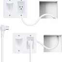 in Wall Cable Management Kit,TV Cord Hider for Wall Mounted TV with Triple Outlet,6.5FT Power Cable and 6.2FT Extension Cable,20A TV Wire Hider for Wall (12.70 ft)