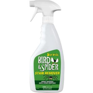 STAR BRITE Spider & Bird Stain Remover Spray - Quickly Dissolve Bird Droppings & Clean up Spider Mess - Won't Remove Polish or Wax (095122SS)