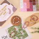 QUEFE Pink Bracelet Making Kit Friendship Bracelets 2850 Flat Clay Beads and Gold Spacer Beads for Jewelry Making, Crafts, Gifts and Birthday (Rose Smoke)