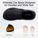 Men's Orthopedic Diabetic Extra Wide Walking Loafers: Lightweight Adjustable Fit Plantar Fasciitis Hammer Toes Tennis Shoes, Comfortable Casual Arch Support Outside Leather Dress Shoes Black Size 9