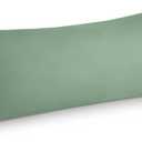 Bedsure Body Pillow Case Cover - Sage Green Brushed Microfiber Long Pillow Cases, Ultra Soft and Cozy Body Pillowcase with Envelope Closure for Kids, Wrinkle, Fade Resistant, 1 Pack, 20x54 Inches