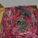 IPOPU 5.9 Ft Artificial Bougainvillea Flowers Garland 2PCS Fake Silk Bougainvillea Vines Long Plant Faux Bougainvillea Wreaths for Centerpieces Table Runner Wedding Arch Wall Decorations (Deep Pink)