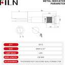 4 x 1Pcs 8MM (5/16") Indicator Light led Indicator light 110VAC Metal Lights Aluminum Waterproof ip67 Red Signal Lamp Lights(110V-Black Anodized-Blue 1Pcs)