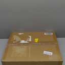 Cut-Out Design 16" Short Dog Gate for Small Dogs, Foldable Retractable Puppy Gate Indoor - Freestanding Lightweight Pet Barrier for Doorways, Stairs, Hallways (Extends to 35", White)