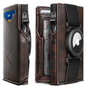 BULLIANT Men Wallet Gift Boxed,Slim Front Pocket Wallet Money Clip Card Holder 3.8"x2.7",Pop-up Access