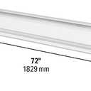 Stelpro Brava Electric Baseboard Heater 1500W / 240V (1125W / 208V) 72 L 5 7/8 H Rounded Corners Durable Steel Convection Heater for Comfortable Heating (AB61502W) White