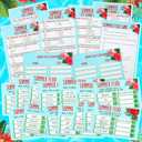 2 x Soulchen Summer Friendly Feud Game with 2 Answer Buzzers, Feud Card for Family Game Night Fun Trivia Quiz for Party Office Class Groups Team Building, 5.91 x 9.84 x 0.1 inches