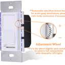 CLOUDY BAY in Wall Dimmer Switch for LED Light/CFL/Incandescent,3-Way Single Pole Dimmable Slide, 600W max Incandescent,150W max Dimmable LED/CFL, Cover Plate Included, Pack of 2
