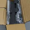 AOJEZOR Toilet Paper Holder Stand: Small Bathroom Storage Cabinet - Black - Bamboo (29.9 inch H)