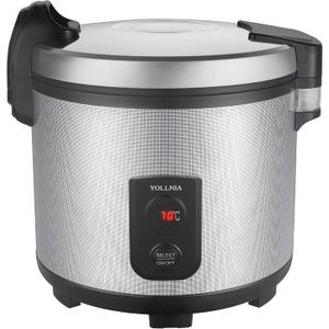 55 Raw/110 Cup Commercial Rice Warmer(Not Rice Cooker) Portable 18.1QT Big Rice Warmer / 122- 178 Adjustable Temperature/ 130W/ Non-Stick Inner Pot