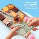 lalalark Cookie Play Food Set, Toddler Pretend Toys, 17 PCS Kitchen Toy Food Sets with Plastic Cookies, Baking Menu, Bakery Tray, and Play Money for Boys and Girls, Birthday Gift for Kids