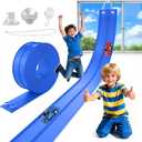 TAEMVV Flexible Race Track Gift for Kids, 15 Ft Car Track Set, Solid Blue | Compatible with Hot Wheels 1/64 Diecast Cars, Reinforced Suction Cup for Boys Girls 3+, 15 FE