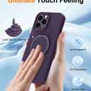 ZHK Liquid Silicone Designed for iPhone 15 Pro Case with Magnet Stand, [Precise Camera Lens Protection][Mil-Grade Drop Shockproof][Soft Anti-Scratch Microfiber Lining] Slim Fit Cover, Purple