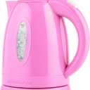 OVENTE Electric Kettle, 1.7L Fast Boiling Water Heater for Coffee or Tea, BPA Free with Water Level Gauge, Auto ShutOff, BoilDry Protection, Indicator Light and Removable Filter, Pink KP72P