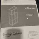 Sauder Tall Storage Cabinet, Black, 4 Adjustable Shelves, Multi-Room Use