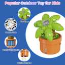 Panamalar Coconut Tree Bubble Machine, Electric Plant Bubble Blower Machine for Kids 8000+ Bubbles per Minute, Automatic Bubble Maker Toy with Solution/Lights for Outdoor Party Wedding, Green