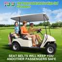 10L0L 4 Passenger (2+2) Golf Cart Seat Belt Kit for EZGO, Yamaha, Club Car, Fits Front Rear Seat, with Bracket